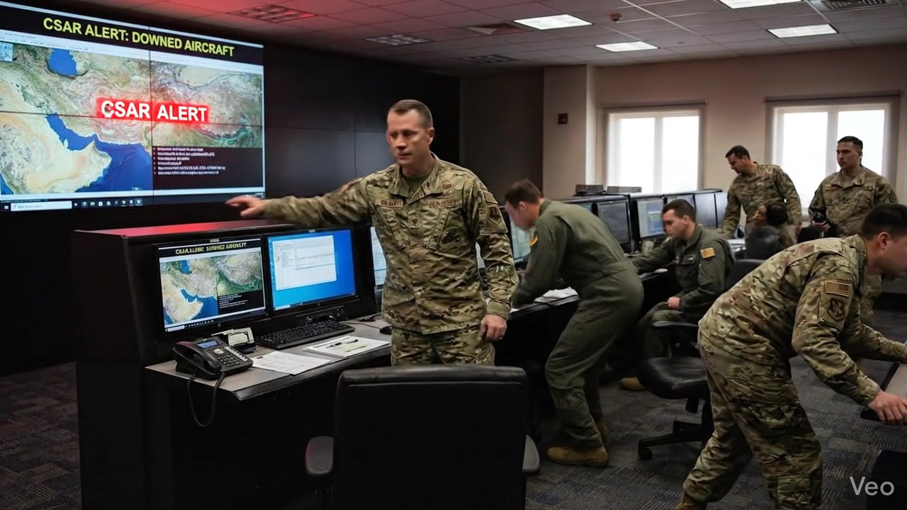 FLOW KIT CSAR command center alert — AI generated scene with consistent character references