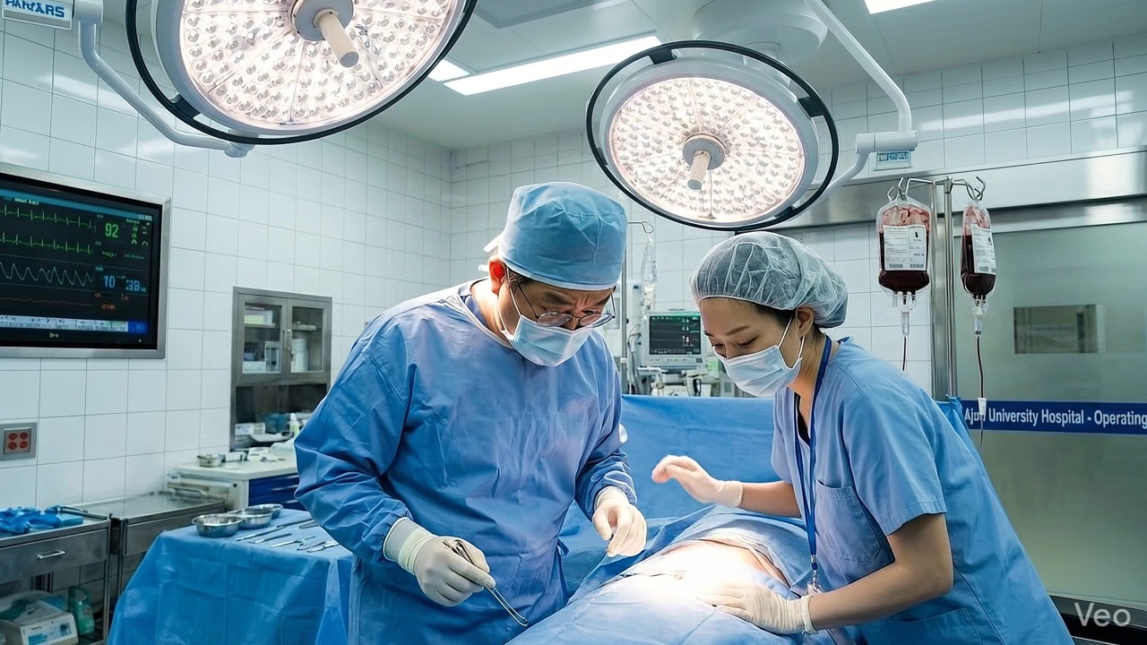 FLOW KIT doctor character consistency across surgery, operating theatre, and two interview scenes — AI video reference system