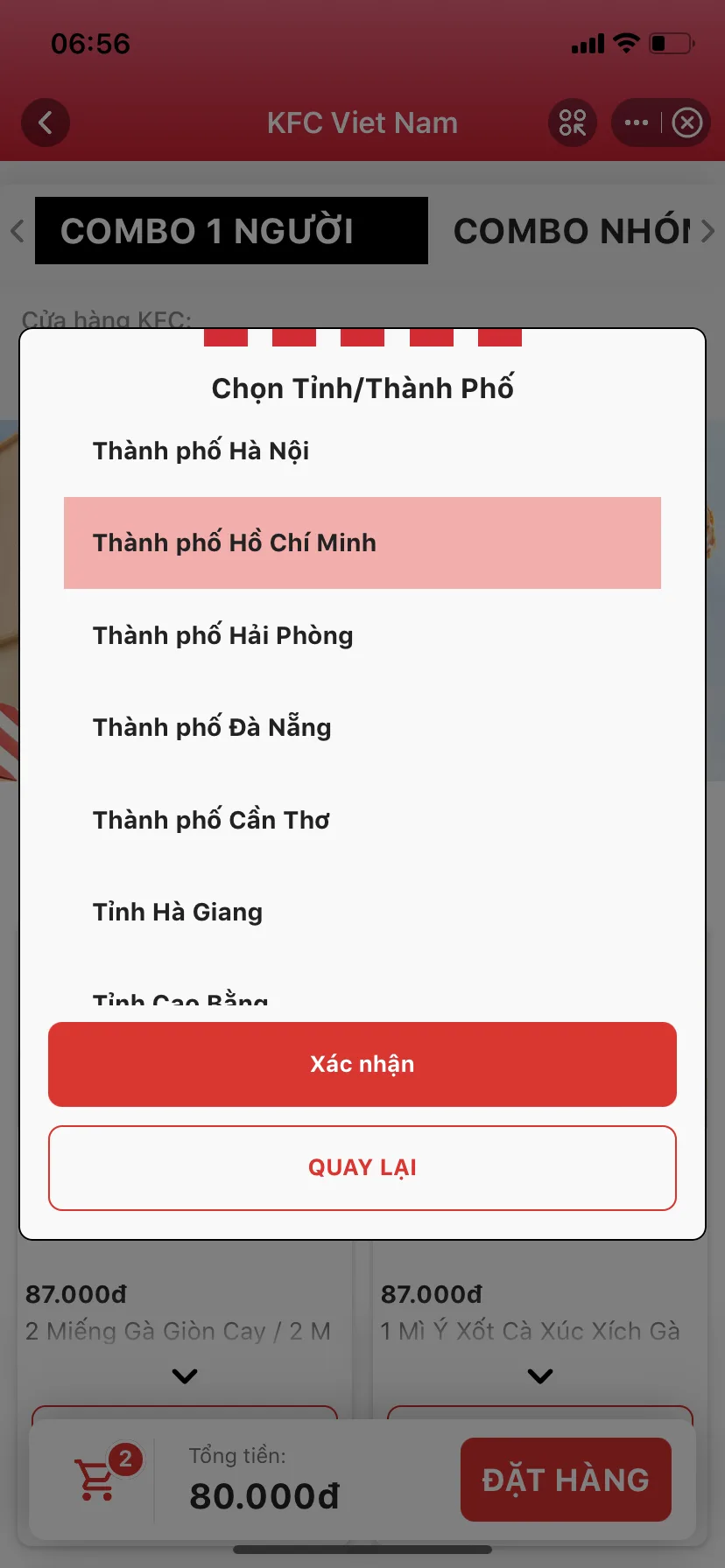 KFC Vietnam — screenshot 3