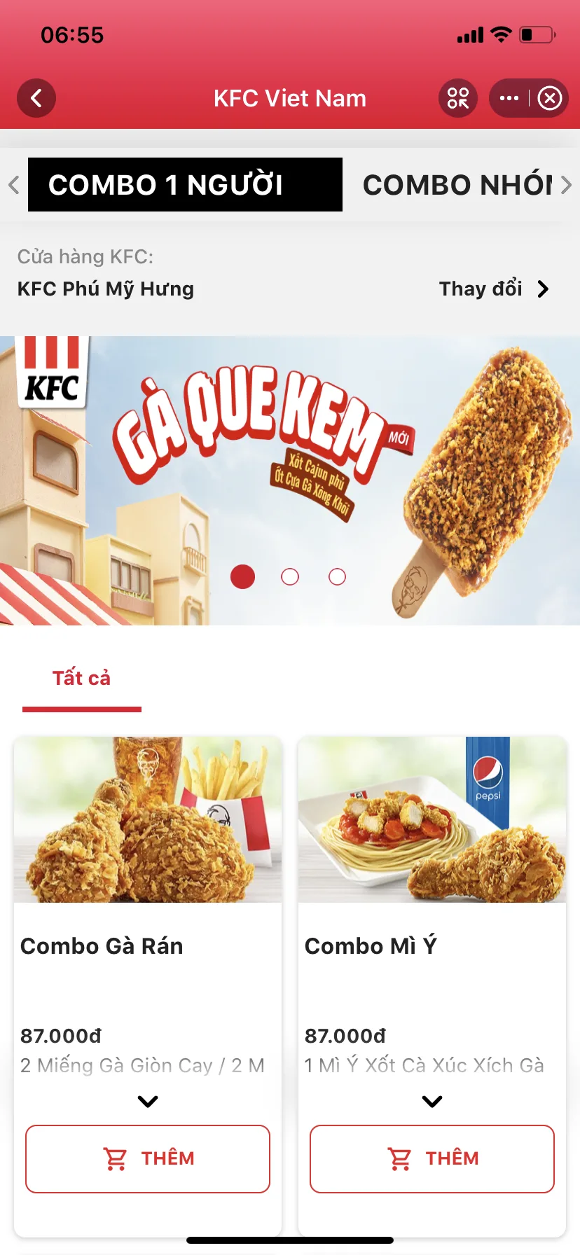KFC Vietnam — screenshot 2